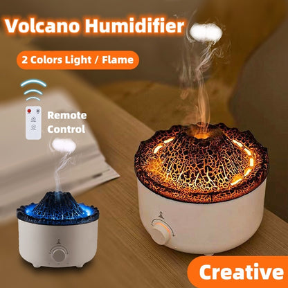 Volcano Flame Humidifier - Simulated Fire Aroma Diffuser