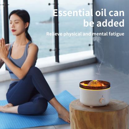 Volcano Flame Humidifier - Simulated Fire Aroma Diffuser