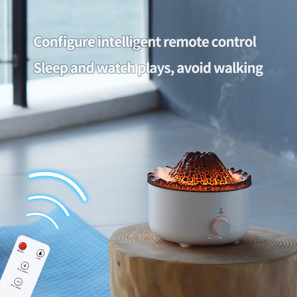 Volcano Flame Humidifier - Simulated Fire Aroma Diffuser