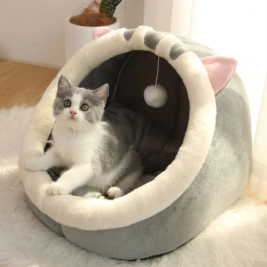 Cat Bed - Foldable Washable Pet Sleeping Cave